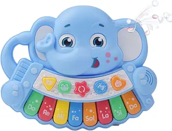התינוק פסנתר צעצוע | פעוט אלקטרוני איבר מקלדת צעצועים עם אור - חיה בצורת מקלדת פסנתר התינוק צעצועים, צעצועים מוזיקליים עבור K